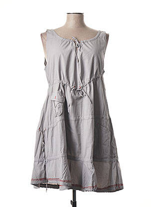 Robe mi-longue sans manche sans manche gris MCP femme