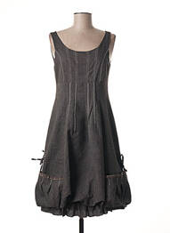 Robe mi-longue sans manche sans manche marron COCO MENTHE femme