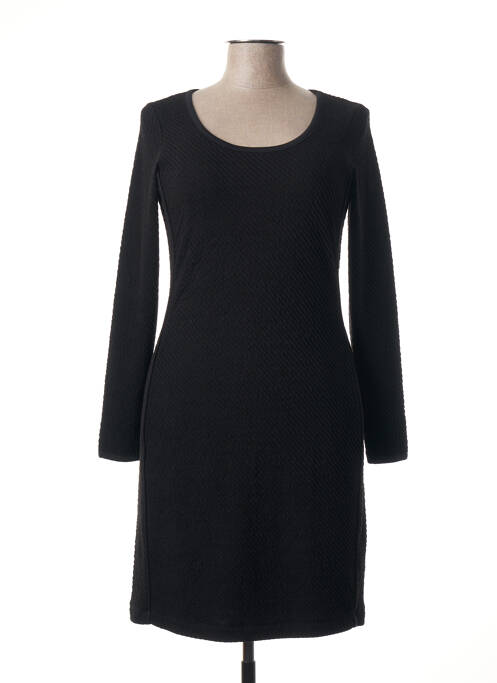 Robe mi-longue manches longues manches longues noir SANDWICH femme