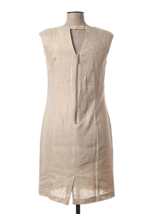 Robe mi-longue beige POUSSIERE D'ETOLE pour femme
