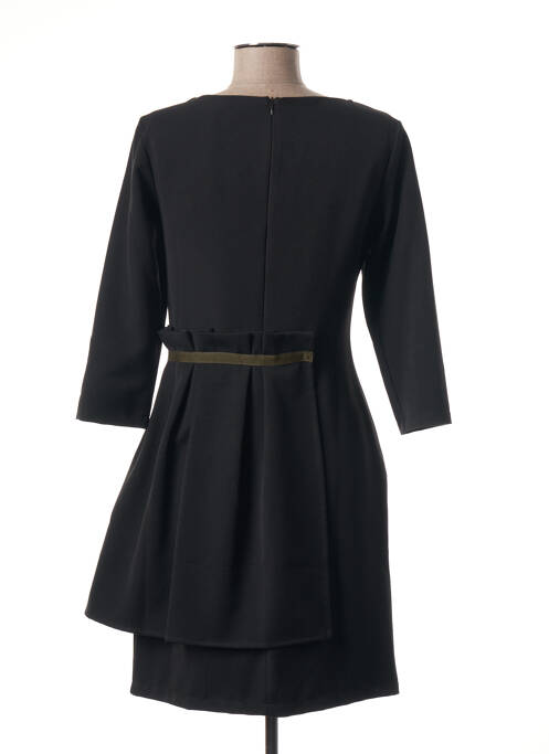 Robe mi-longue noir POUSSIERE D'ETOLE pour femme