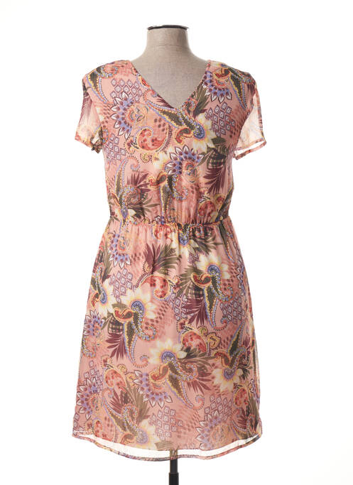 Robe mi-longue orange LA FEE MARABOUTEE femme