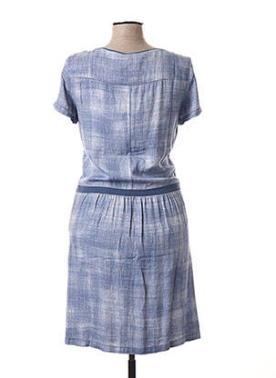Robe mi-longue manches courtes manches courtes bleu SANDWICH femme