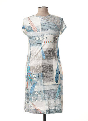 Robe mi-longue manches courtes manches courtes bleu CHATELET femme