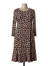 Robe mi-longue imprimé fleurs manches longues noir SANDWICH femme