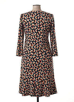 Robe mi-longue imprimé fleurs manches longues noir SANDWICH femme
