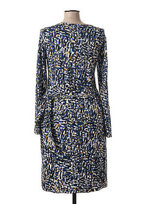 Robe mi-longue imprimé fantaisie manches longues bleu SANDWICH femme