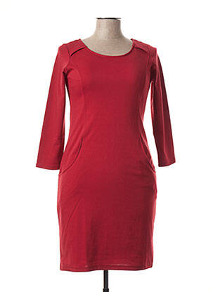 Robe mi-longue manches 3/4 manches 3/4 rouge CHATELET femme