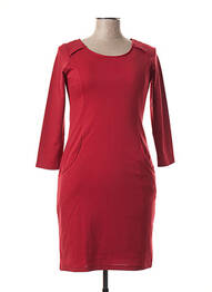 Robe mi-longue manches 3/4 manches 3/4 rouge CHATELET femme