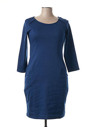 Robe mi-longue manches 3/4 manches 3/4 bleu CHATELET femme