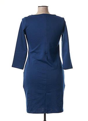 Robe mi-longue manches 3/4 manches 3/4 bleu CHATELET femme