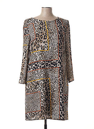 Robe mi-longue coupe fluide manches 3/4 noir SIGNE NATURE femme