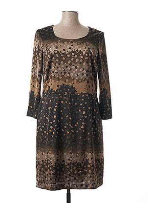 Robe courte manches 3/4 manches 3/4 gris SANDWICH femme