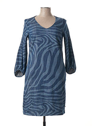 Robe courte manches courtes manches courtes bleu SANDWICH femme