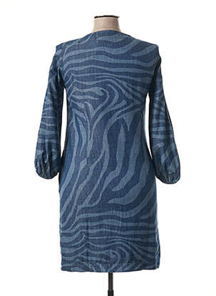 Robe courte manches courtes manches courtes bleu SANDWICH femme