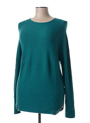 Pull coupe cintrée manches longues bleu LUNATISME femme