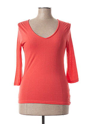 Pull coupe cintrée manches 3/4 rouge ALDO MARTIN'S femme