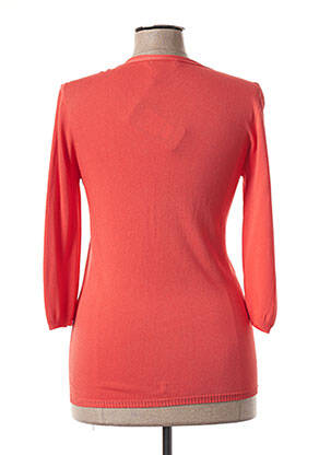 Pull coupe cintrée manches 3/4 orange ESCORPION femme