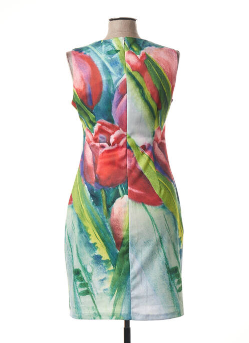 Robe mi-longue imprimé fleurs sans manche rouge SMASHED LEMON femme