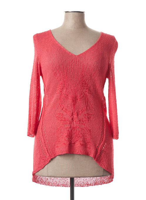 Pull tunique manches 3/4 manches 3/4 rose ALDO MARTIN'S femme
