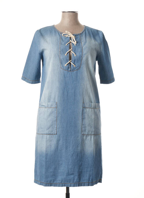 Robe mi-longue bleu LA FEE MARABOUTEE pour femme