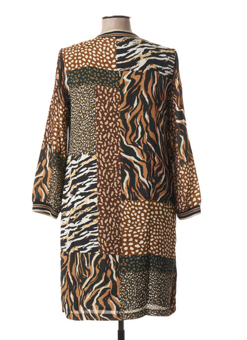 Robe mi-longue marron SIGNE NATURE pour femme