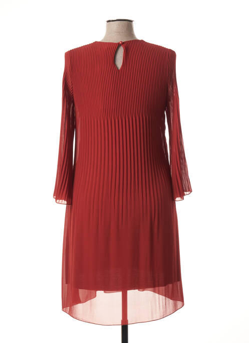 Robe mi-longue orange SIGNE NATURE pour femme