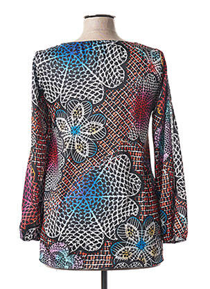 Blouse imprimé fleurs manches longues bleu EROKE femme