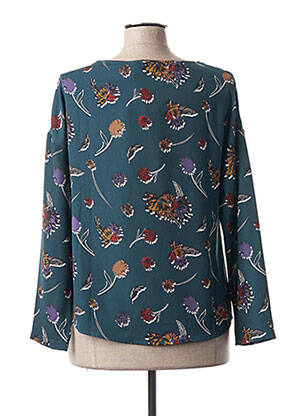 Blouse imprimé fleurs manches longues vert LA FEE MARABOUTEE femme