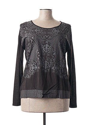 Blouse col rond manches longues noir SANDWICH femme