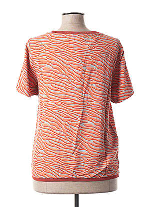 Blouse col rond manches courtes orange SANDWICH femme