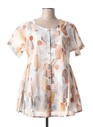Blouse manches courtes manches courtes gris NINATI femme