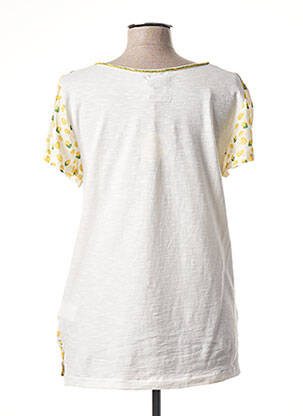 T-shirt imprimé fantaisie manches courtes jaune CAP JULUCA femme