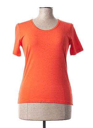 T-shirt stretch manches courtes orange NINATI femme