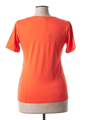T-shirt stretch manches courtes orange NINATI femme