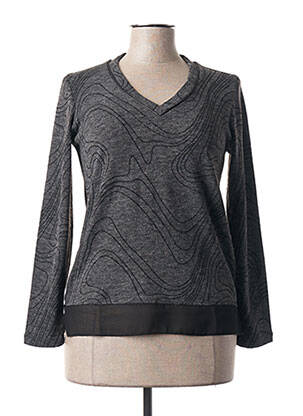 Pull coupe droite manches longues gris CHATELET femme