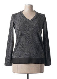 Pull col v manches longues gris CHATELET femme