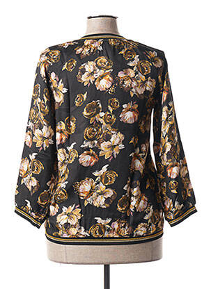 Blouse imprimé fleurs manches longues noir SIGNE NATURE femme