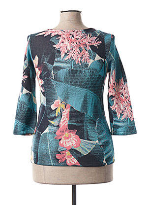 Pull coupe cintrée manches 3/4 bleu ALDO MARTIN'S femme