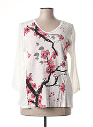 Pull coupe cintrée manches 3/4 blanc ALDO MARTIN'S femme