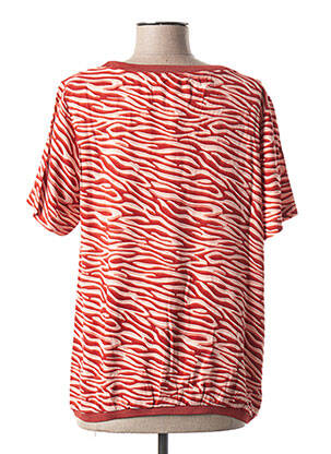 Blouse col rond manches courtes marron SANDWICH femme