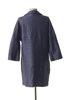 Veste casual col tailleur bleu POUSSIERE D'ETOLE femme