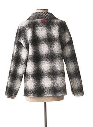 Veste casual col tailleur gris ANIMAPOP femme