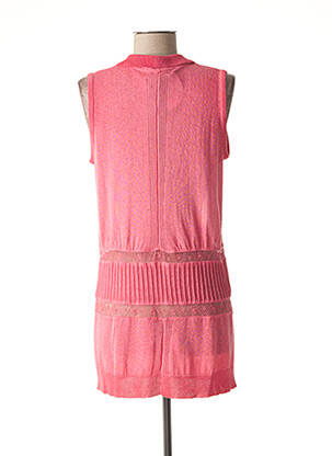 Gilet sans manche coupe droite rouge LUNATISME femme