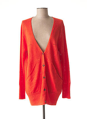 Gilet manches longues stretch orange LUNATISME femme