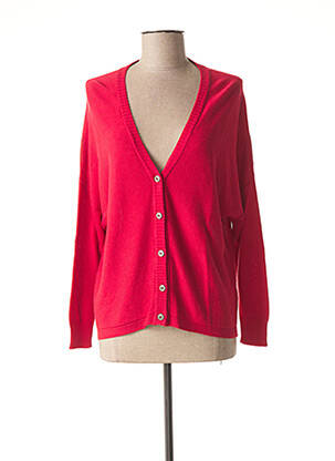 Gilet manches longues stretch rouge LUNATISME femme