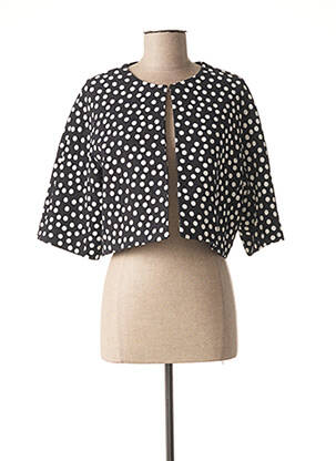 Veste casual col rond bleu POUSSIERE D'ETOLE femme