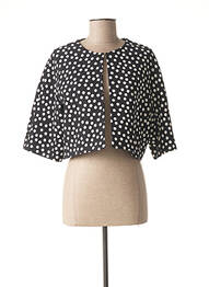 Veste casual col rond bleu POUSSIERE D'ETOLE femme