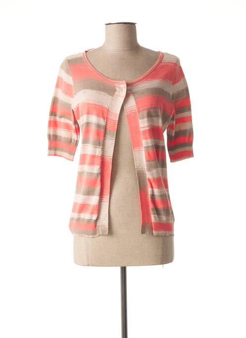 Gilet manches courtes fermeture boutonnée sur le devant rose SANDWICH femme