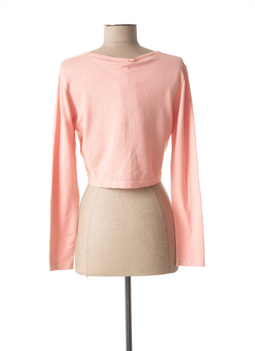 Gilet manches longues rose SMASHED LEMON pour femme